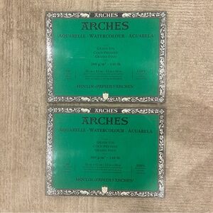 Arches Aquarelle Watercolor Paper 12x16" Watercolor Block - White (1795062) X 2